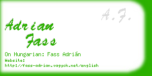 adrian fass business card